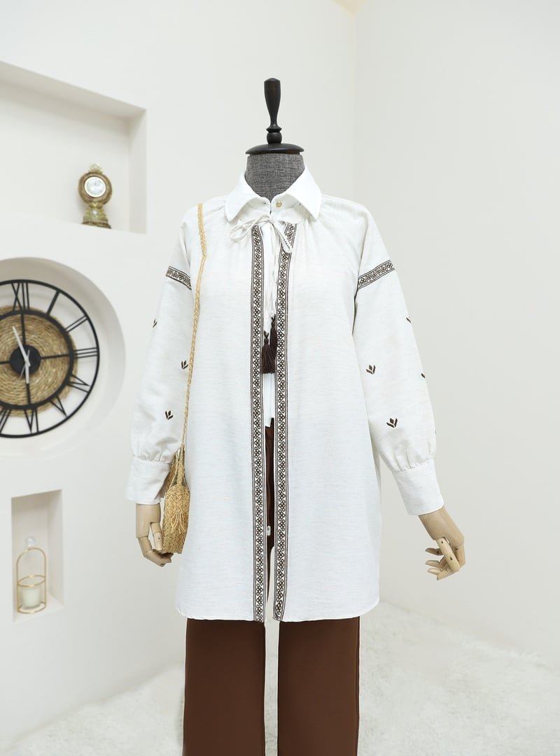 Podyumplus Taş Nakış Detaylı Kimono