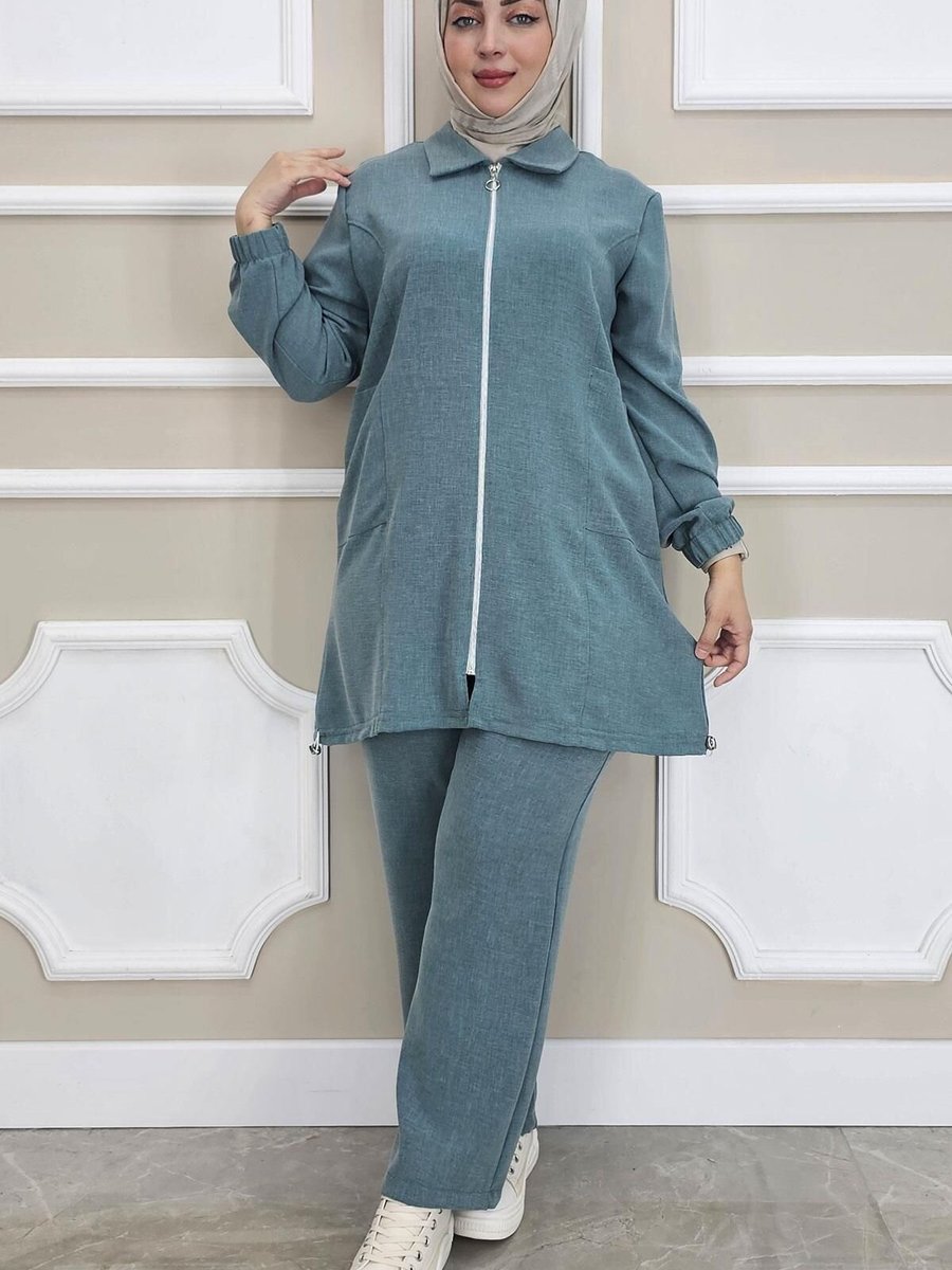PYS Yeşil Fermuarlı Tunik