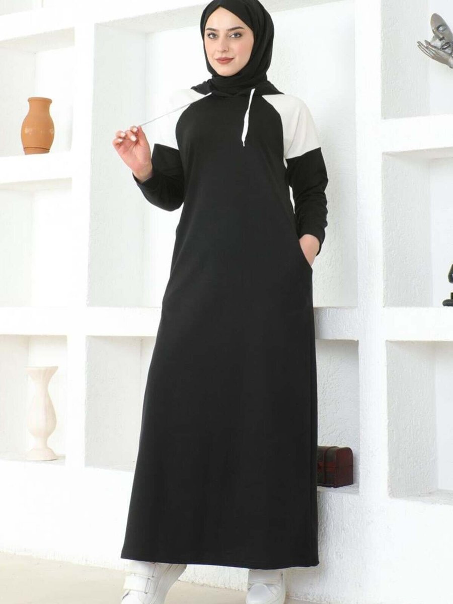 Mec Fashion Siyah Omuz Detaylı Elbise