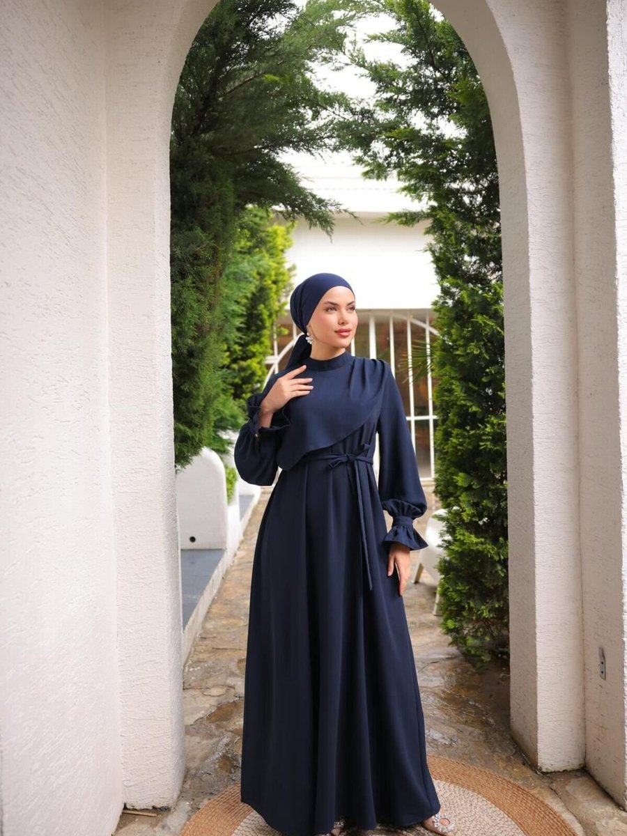Nissra Laci̇vert Ankanoor Anvelop Detaylı Elbise