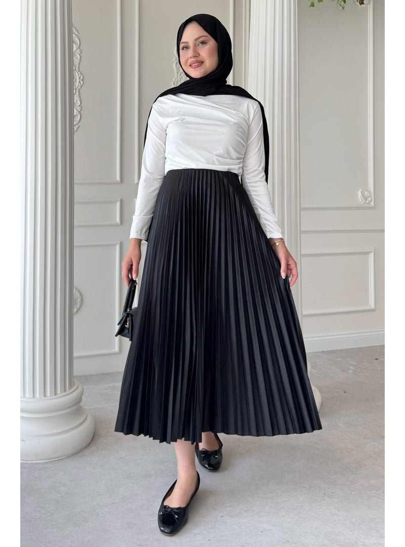 InStyle Piliseli Siyah Etek
