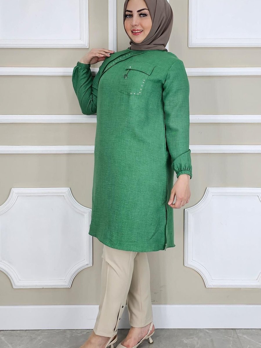MYSTİL Benetton Aller Taş Detaylı Tunik