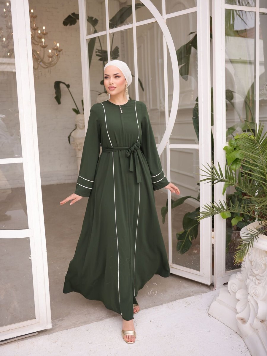 Nissra Haki Ankanoor Kol Ağzı Ve Önü Çift Biyeli Ferace