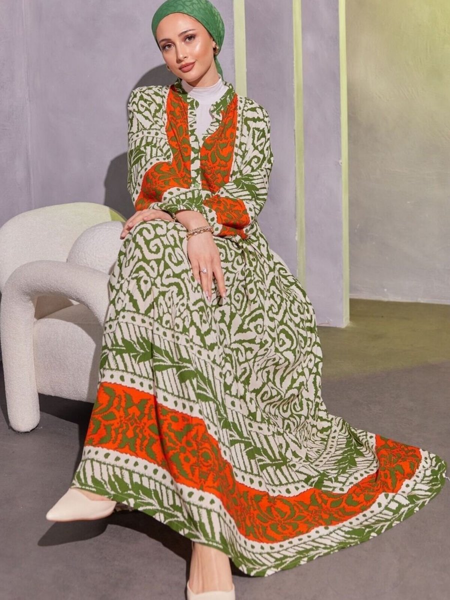Mec Fashion Yeşil Tasarım Elbise