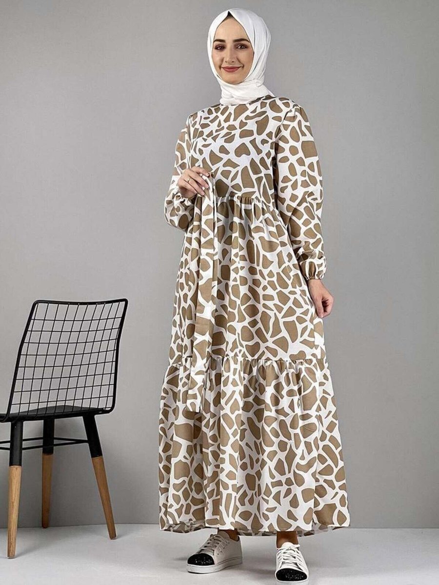 Mec Fashion Vizon Desenli Elbise