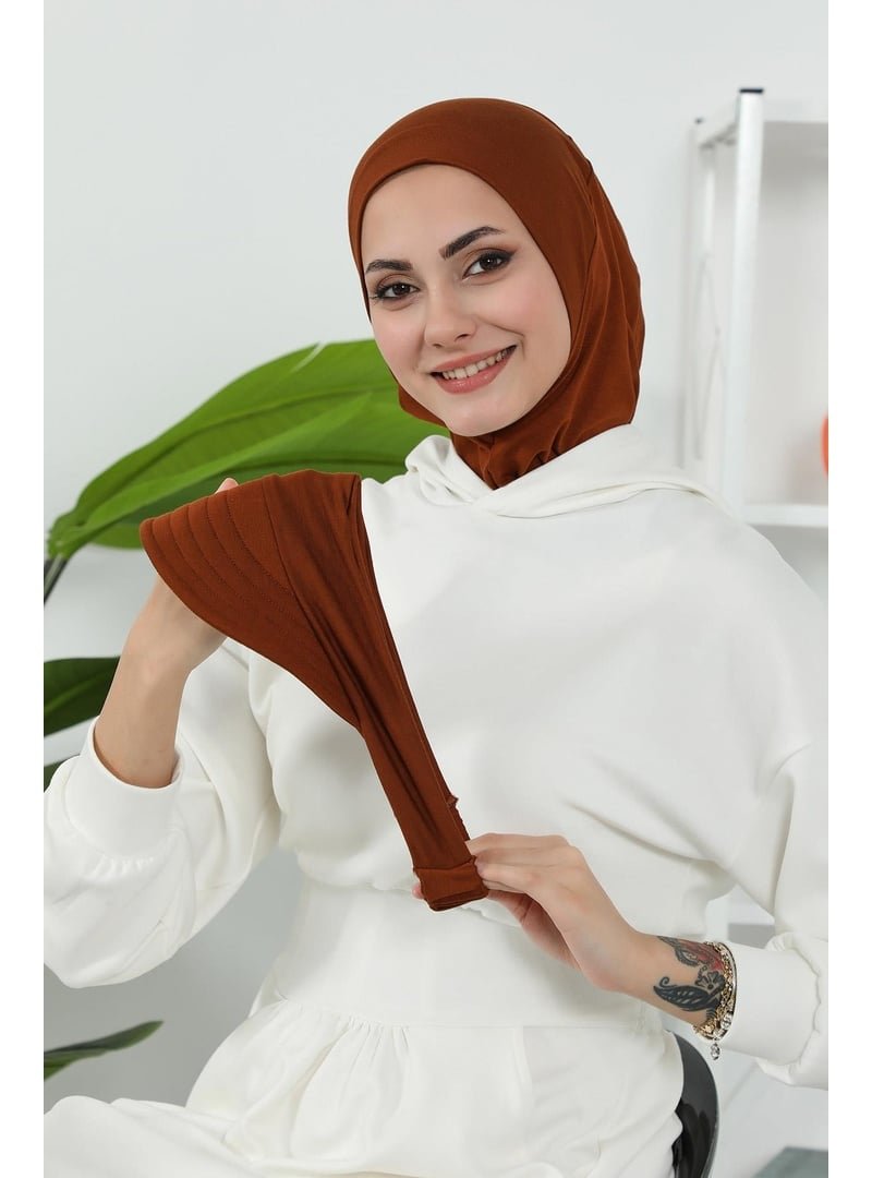 Aisha`s Design 5p Kiremit Türban Üzeri Siperlik Şapka,sp