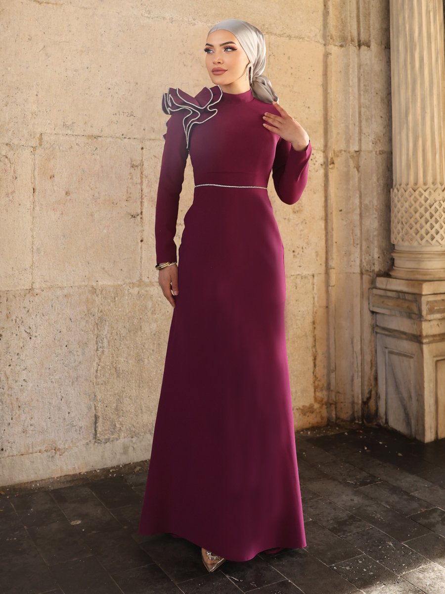Rabeysa Mürdüm Gelincik Abiye Elbise