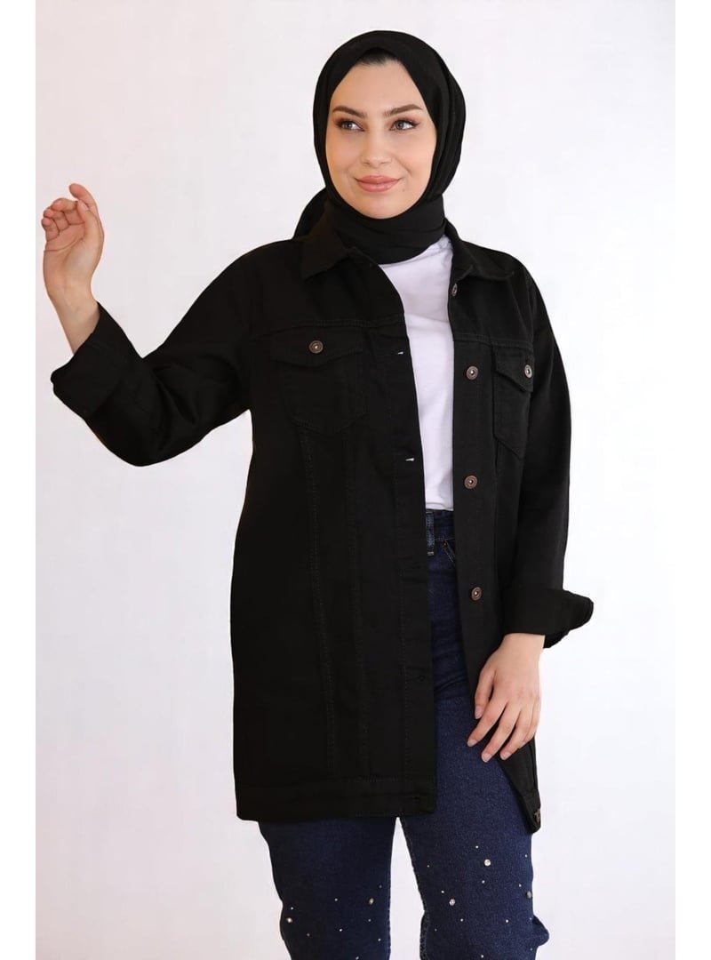 MISSVALLE Siyah Cepli Kot Ceket