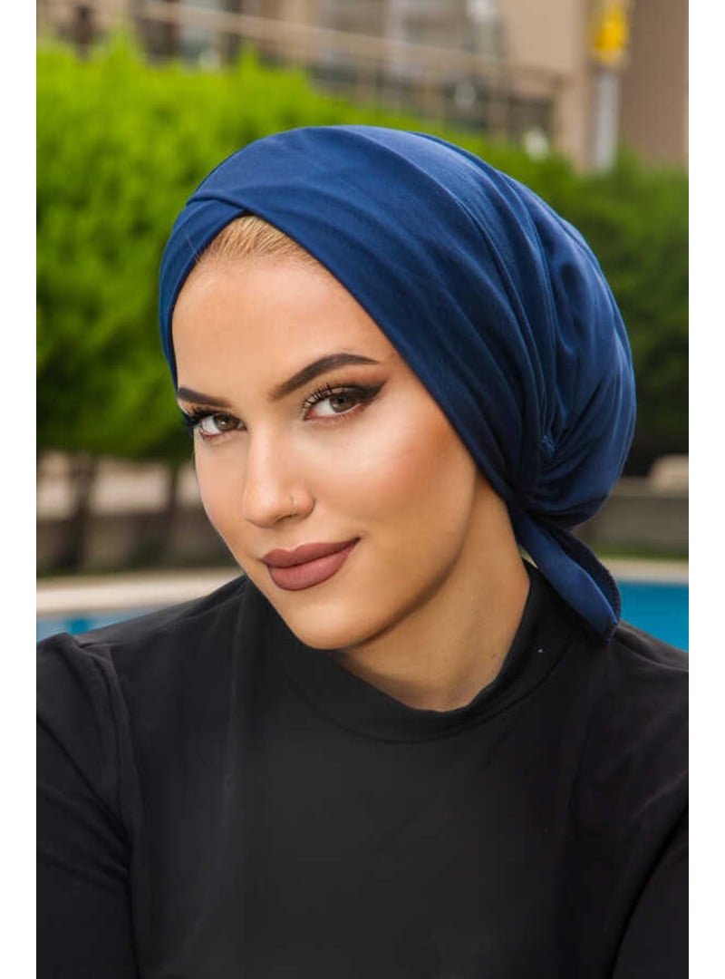 AİŞE TESETTÜR Havuz Bonesi Çapraz Deniz