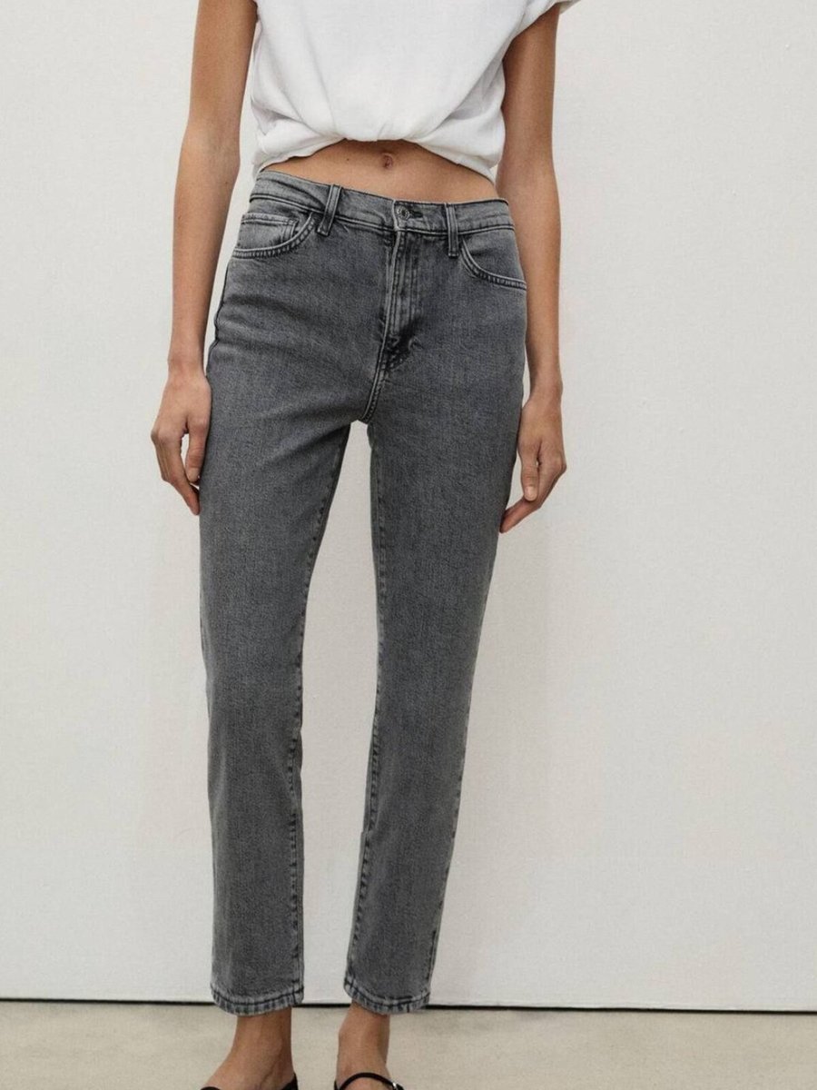 Mango Gri Jean Pantolon