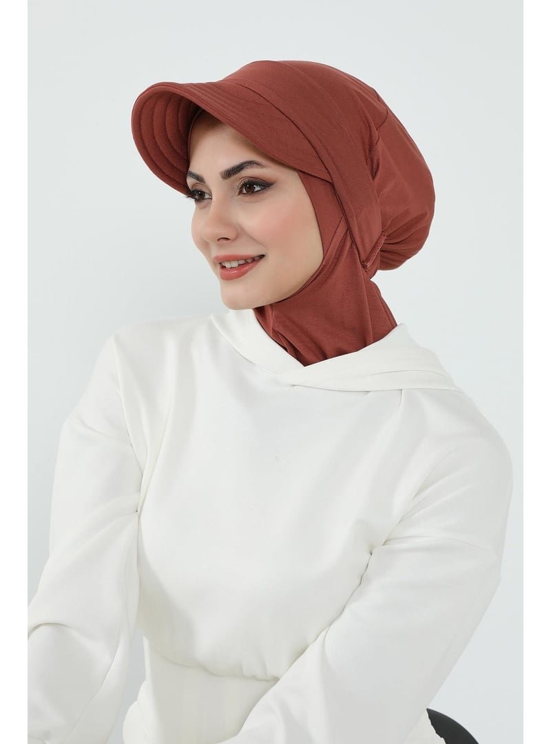 Aisha`s Design 5p Tarçın Türban Üzeri Siperlik Şapka,sp