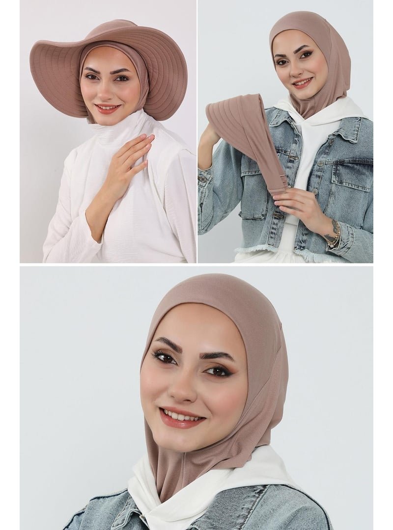 Aisha`s Design 1p Vizon 3'lü Tak Çık Bone,siperlik Ve Şapka Seti ,st