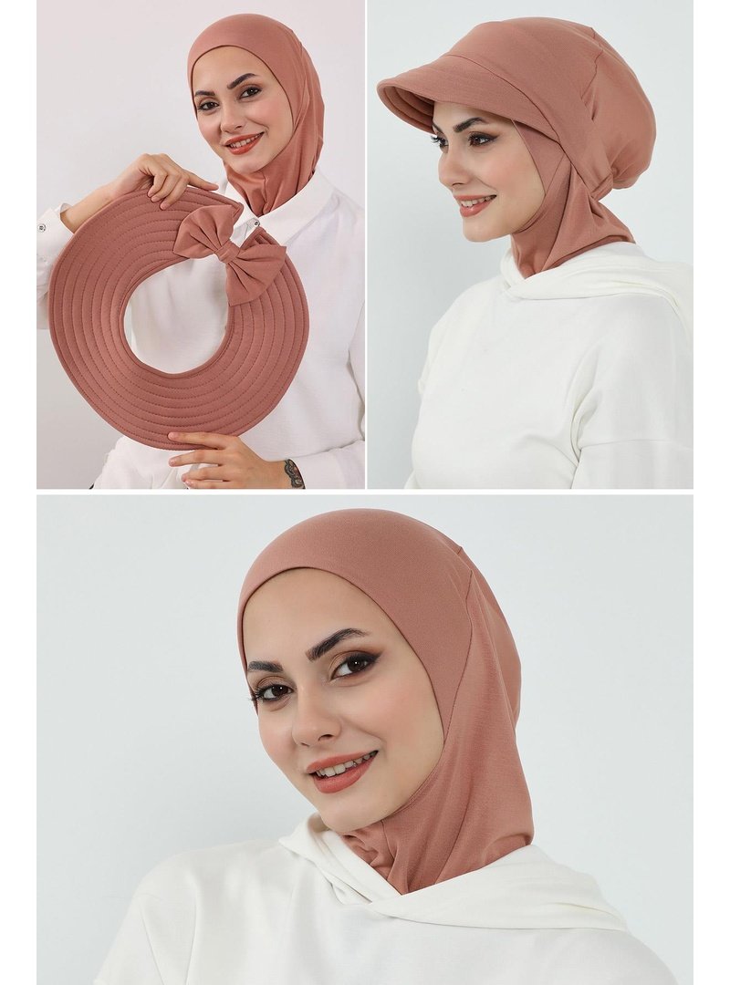 Aisha`s Design 1p Kapiçino 3'lü Tak Çık Bone,siperlik Ve Şapka Seti ,st