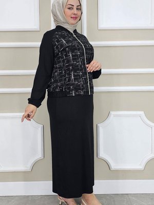 PYS Siyah Desenli İkili Takım