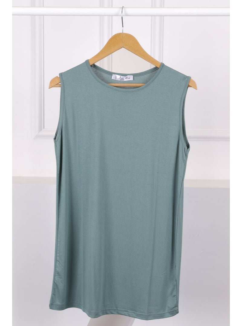 İmaj Butik Mint Yeşili Sıfır Kol İçlik Tunik