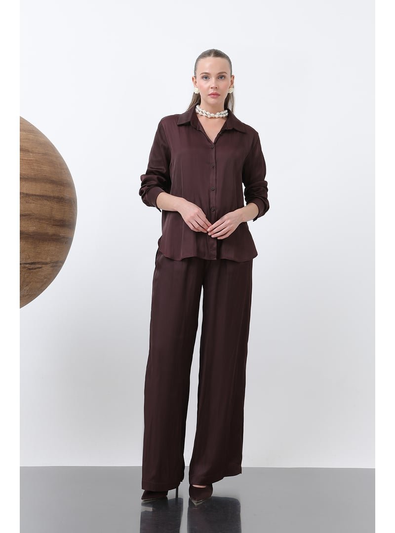Podyumplus 32259pnt Saten Belden Bağlamalı Pantolon