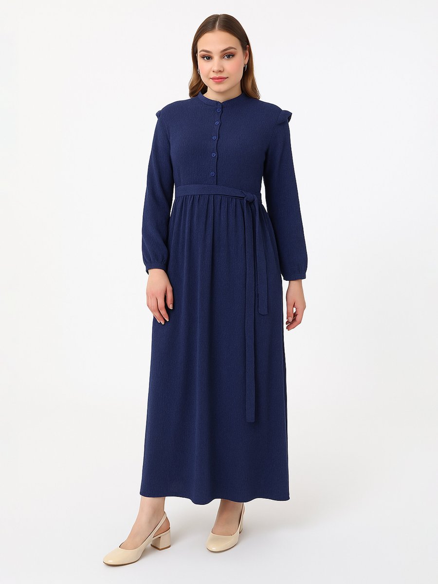 Moda Gazel Mavi Elbise