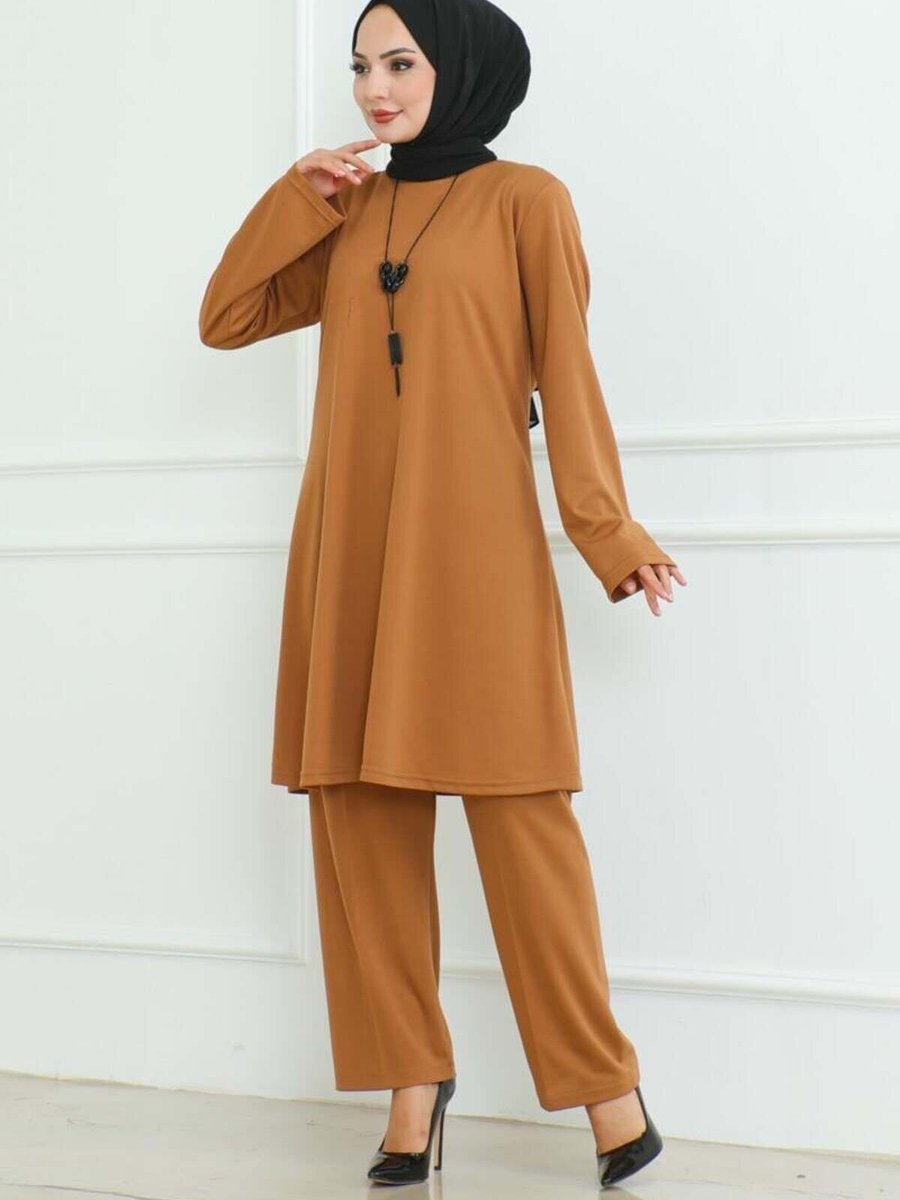 Mec Fashion Taba Oversize İkili Takım