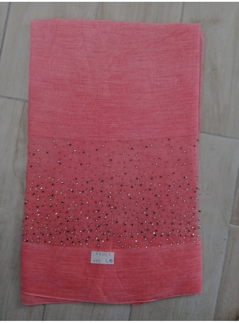 19v69 ITALIA Yeşil Taşlı İthal İpek Cotton Seri Şal Askısı İle Birlikte 90x200 Cm