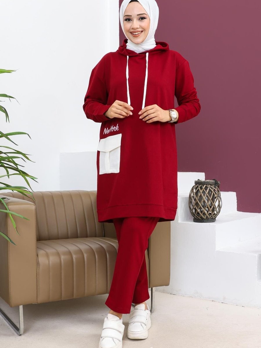 Mec Fashion Bordo Cepli Spor Takım