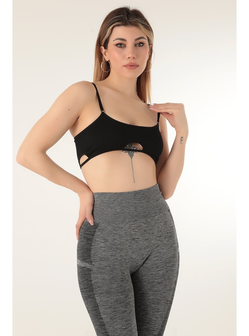 DoReMi Siyah Seamless Ayarlanabilir Askılı Büstiyer