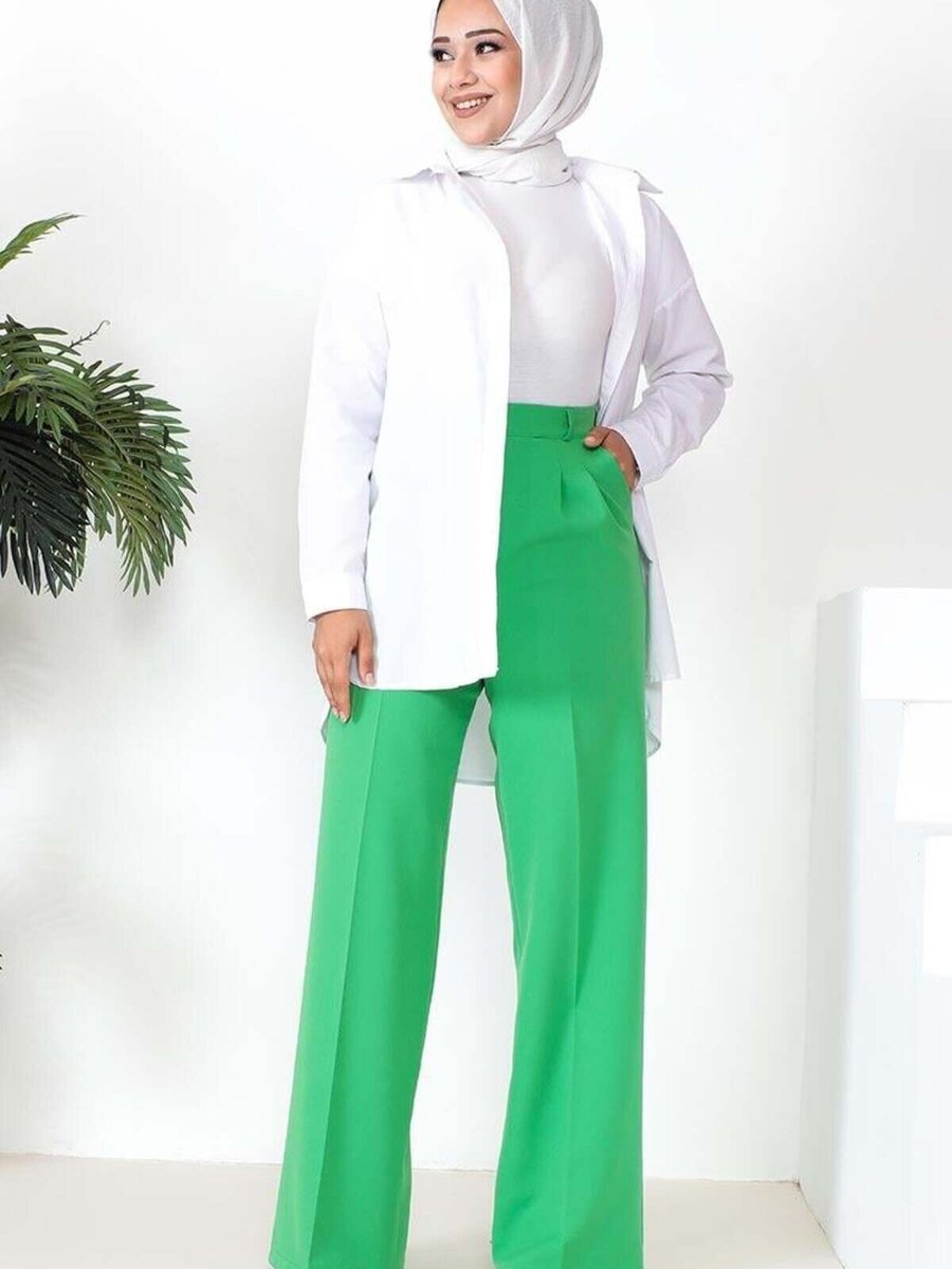 Mec Fashion Yeşil Palazzo Pantolon