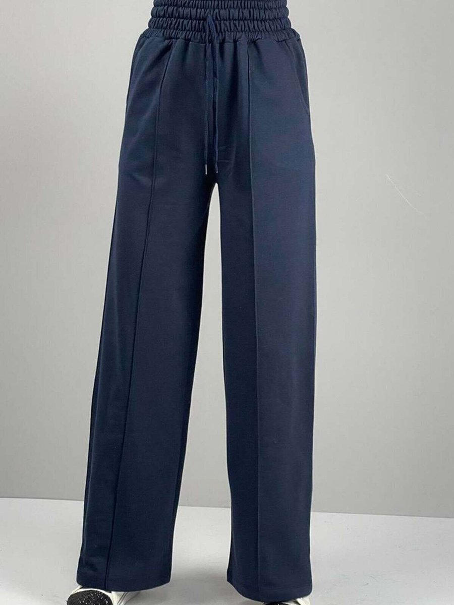 Mec Fashion Lacivert Yüksek Bel Pantolon