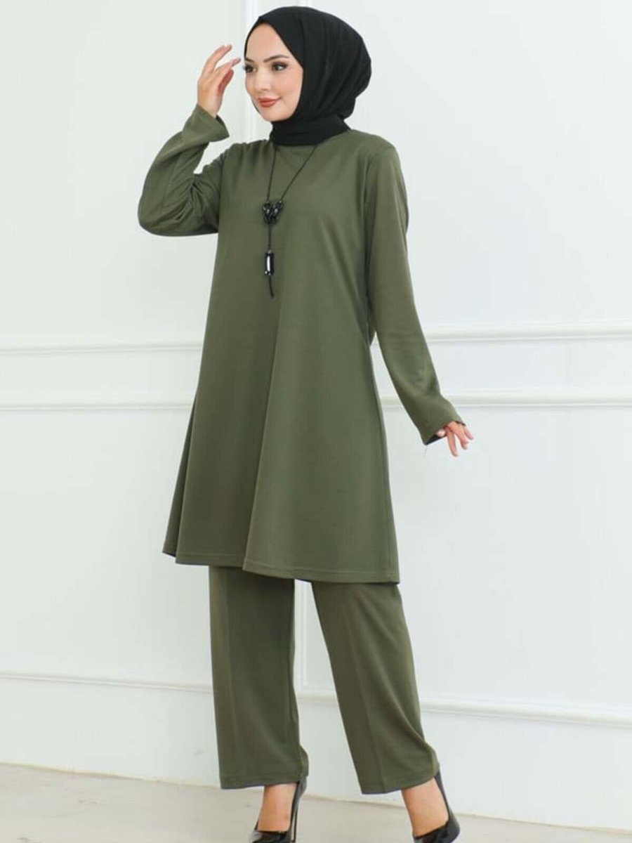 Mec Fashion Haki Oversize İkili Takım