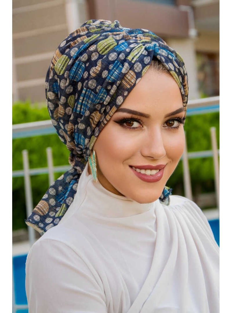 AİŞE TESETTÜR Puan Desen Tokalı Bone