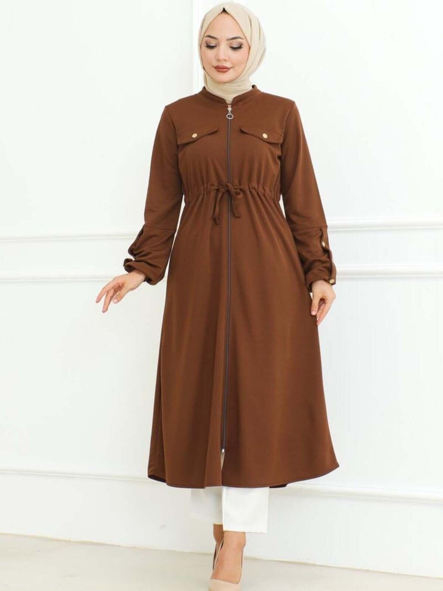 Mec Fashion Kahverengi Bağcıklı Kap