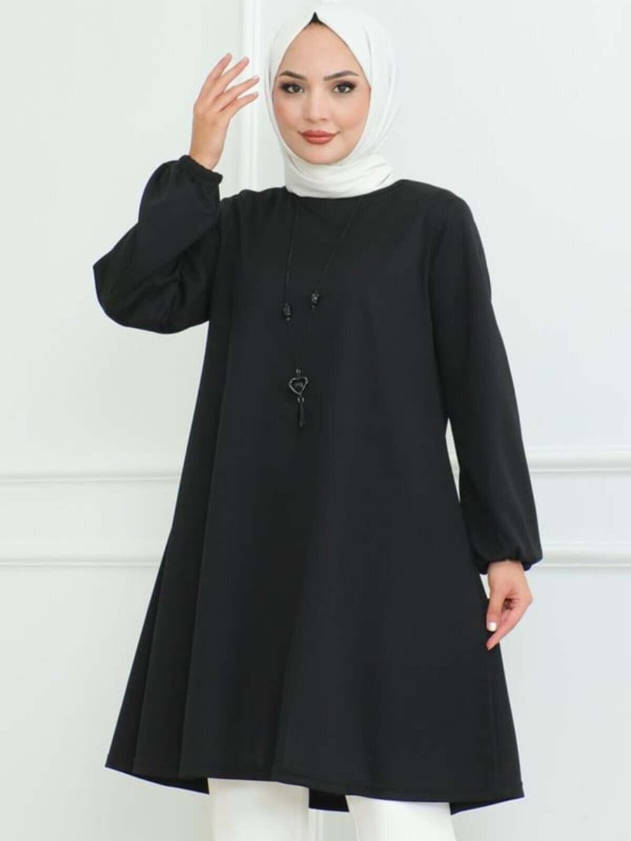 Mec Fashion Siyah Oversize Tunik