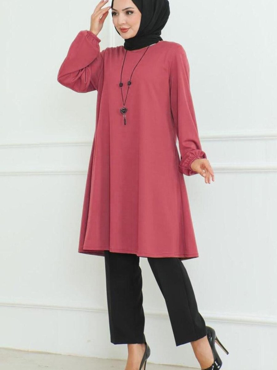Mec Fashion Gül Kurusu Oversize Tunik