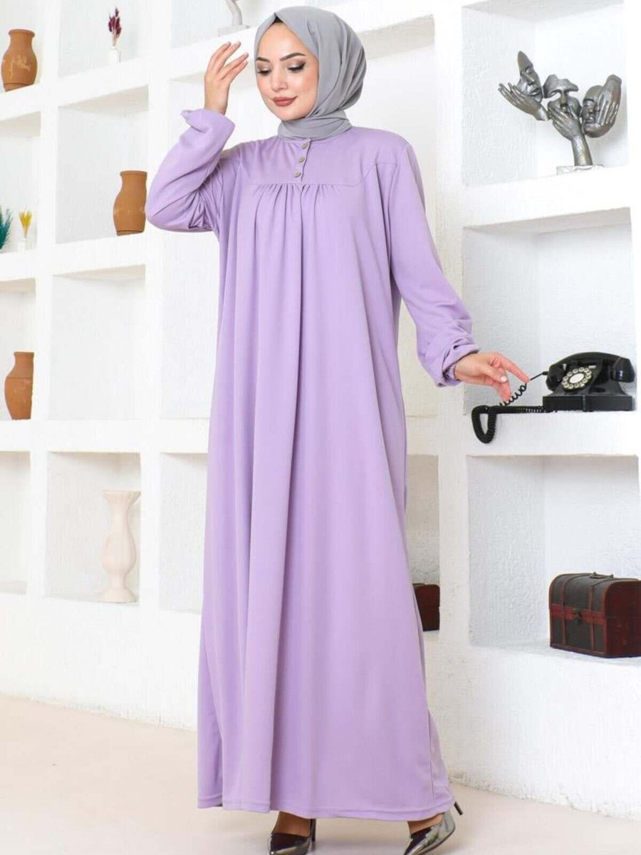 Mec Fashion Lila Robalı Spor Elbise
