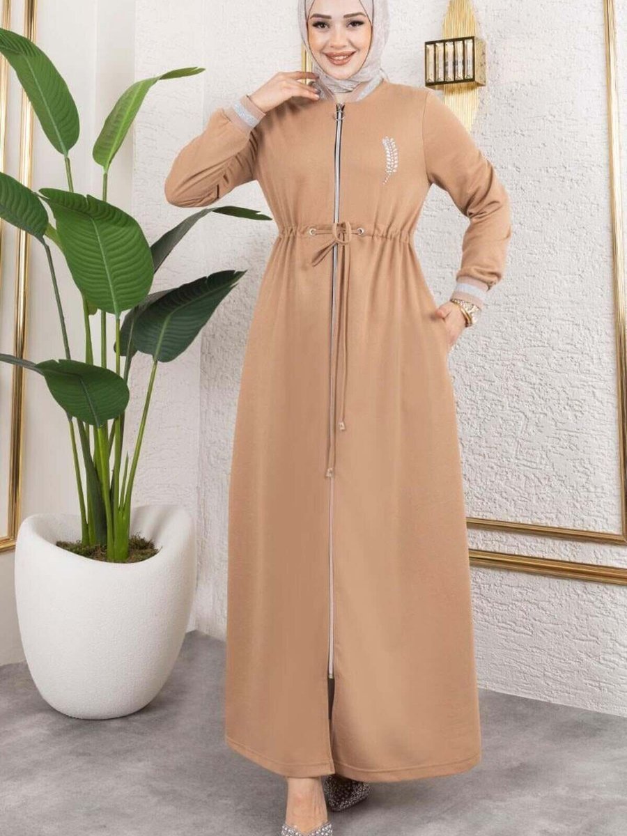 Mec Fashion Vizon Taş Detaylı Ferace