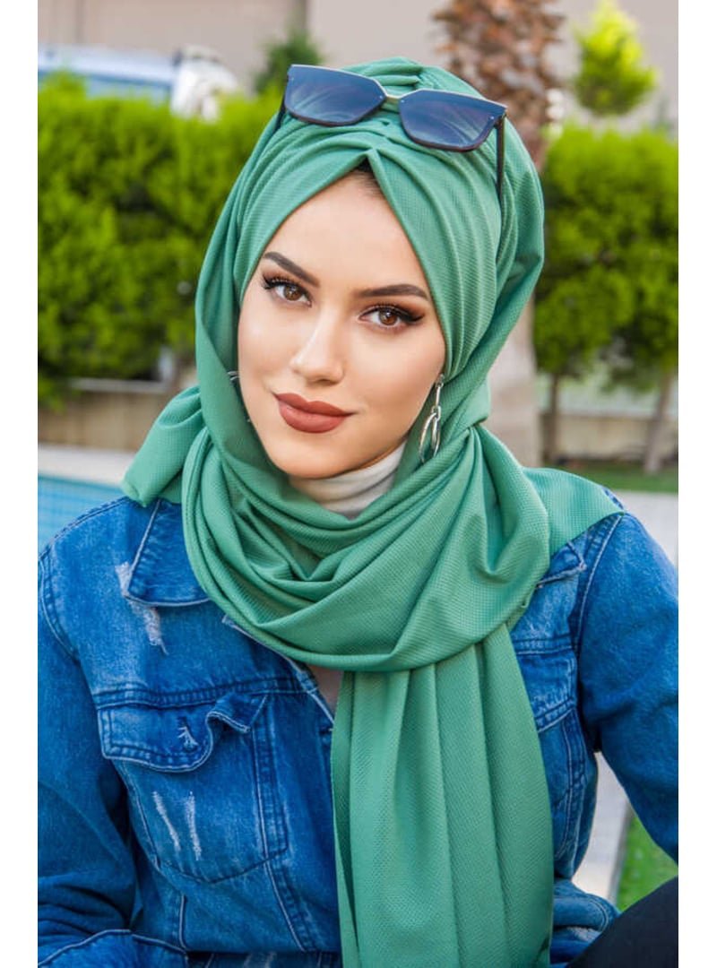AİŞE TESETTÜR Büzgülü Hazır Şal