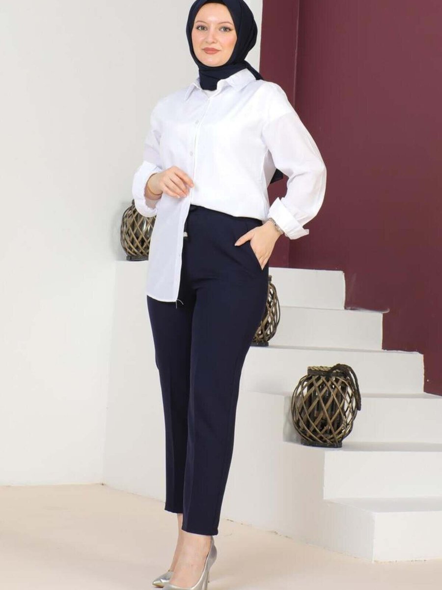 Mec Fashion Lacivert Havuç Model Pantolon