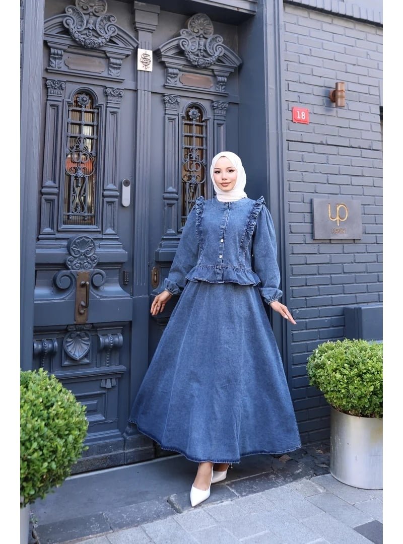 Modatavil Fırfırlı Ceketli Takım
