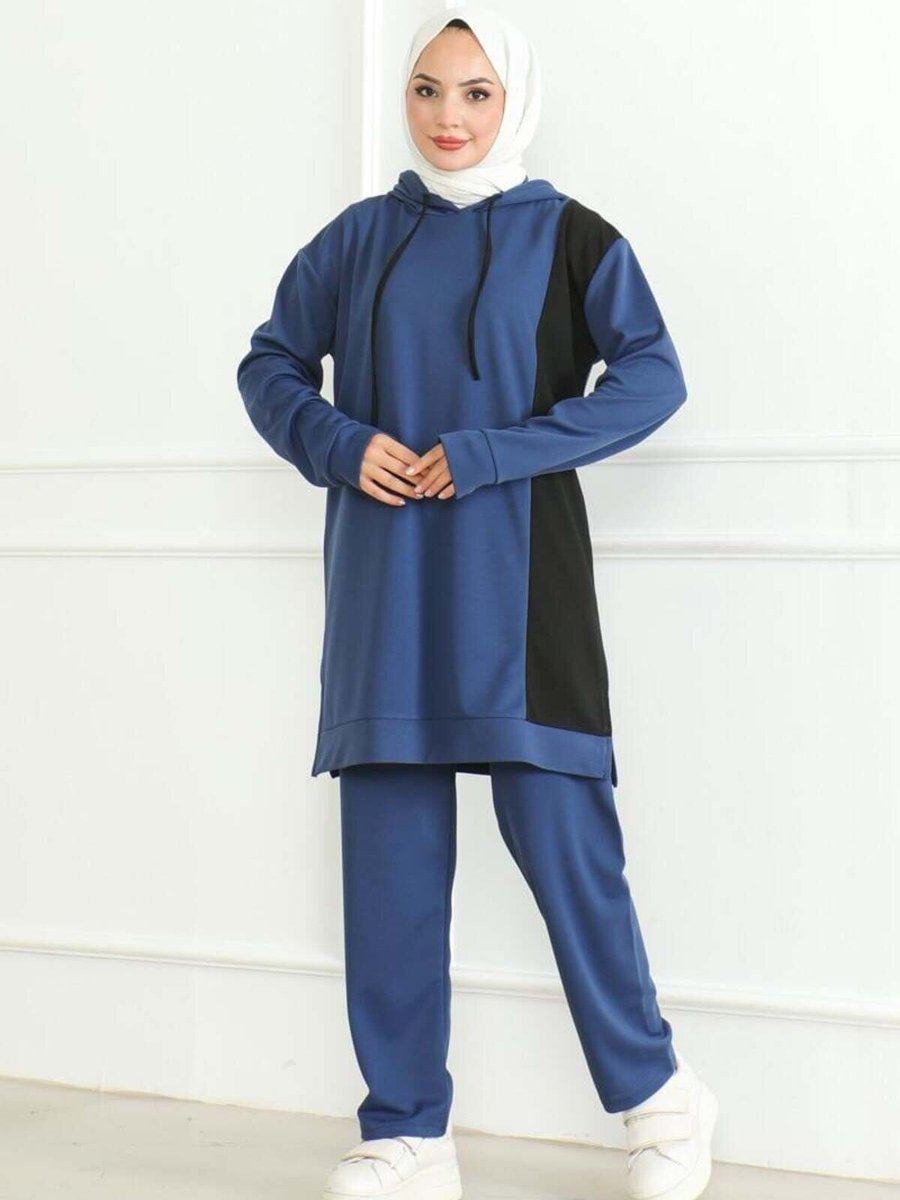 Mec Fashion İndigo Oversize Spor İkili Takım