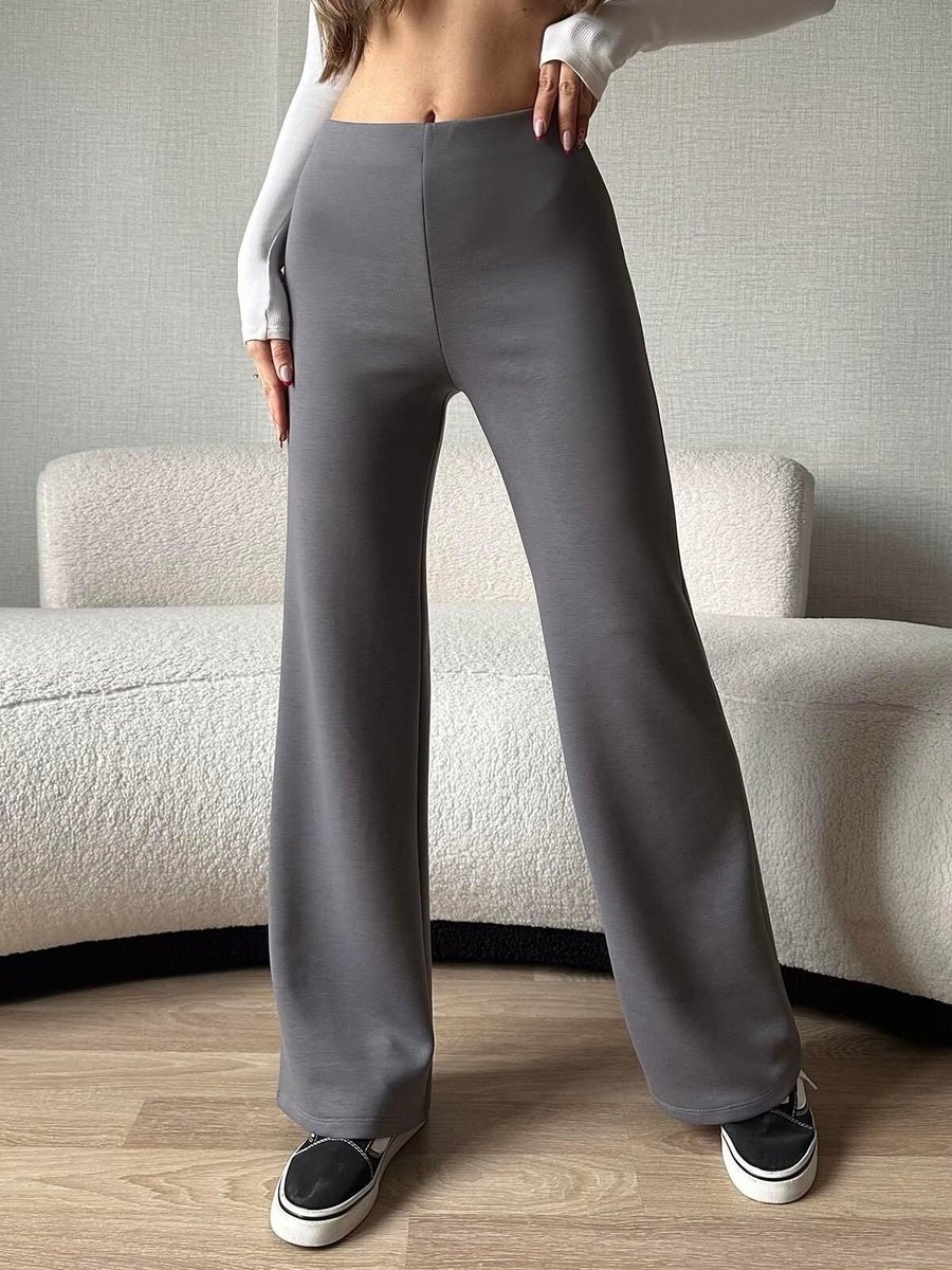 Moda cameo Gri Modal Kumaş Palazzo Pantolon