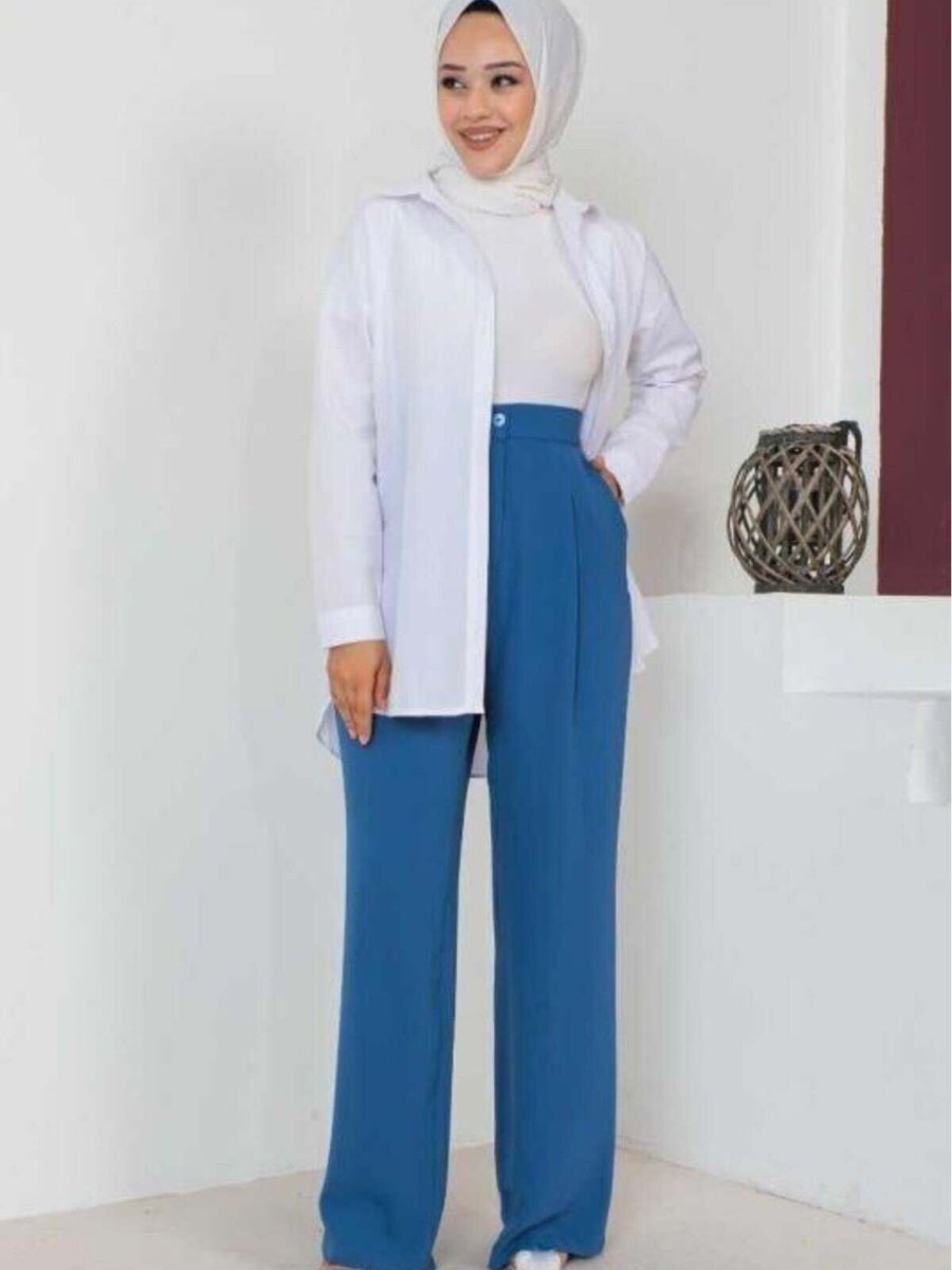 Mec Fashion İndigo Büyük Beden Pantolon