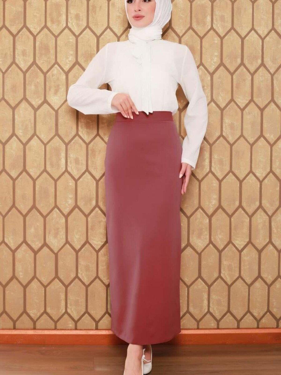 Mec Fashion Tarçın Uzun Kalem Etek