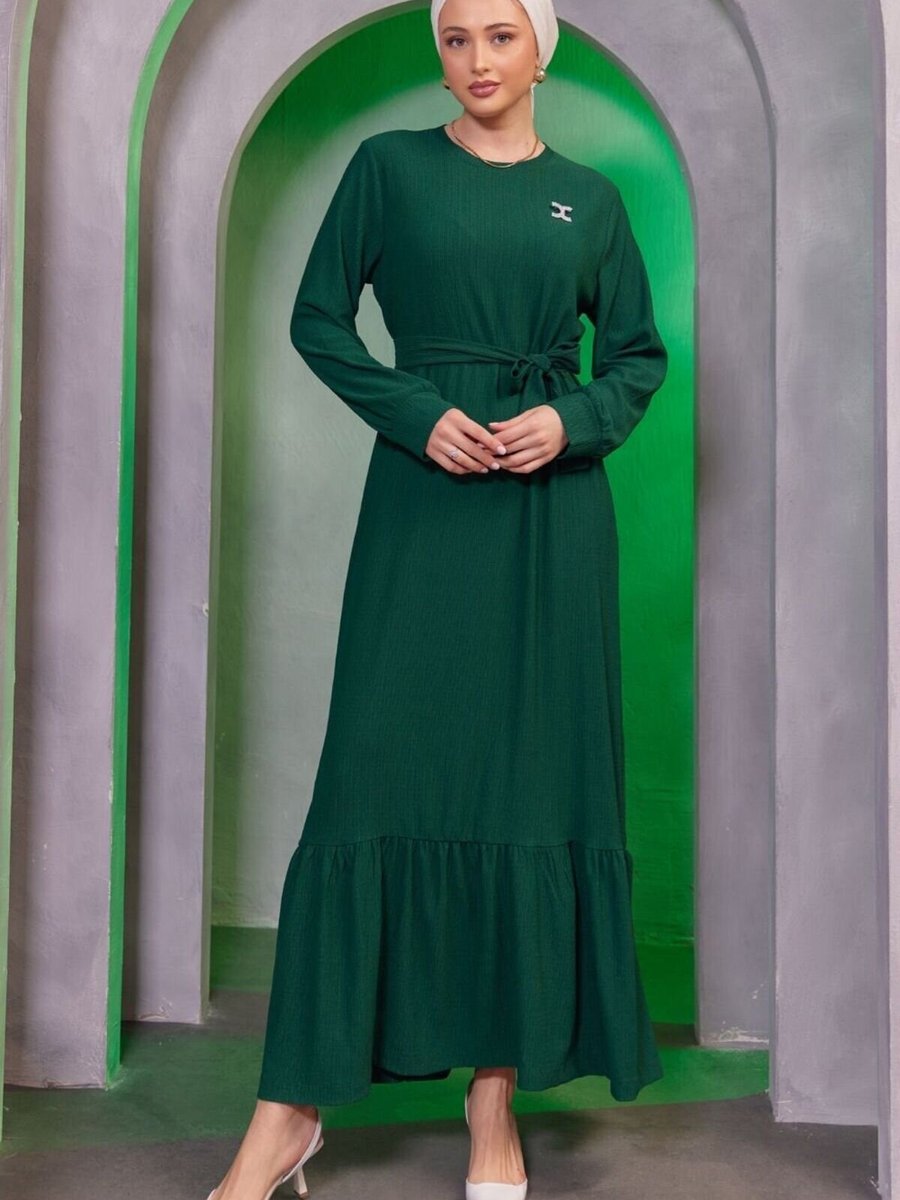 Mec Fashion Haki Bürümcük Elbise