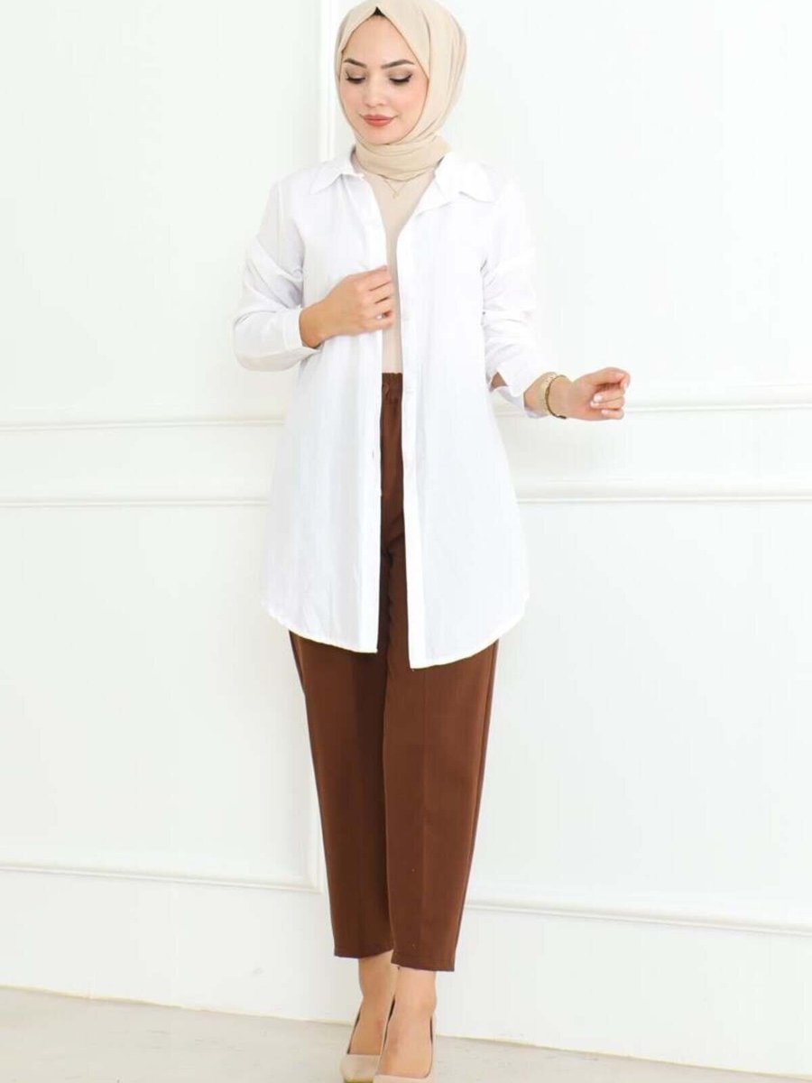 Mec Fashion Kahverengi Havuç Model Pantolon