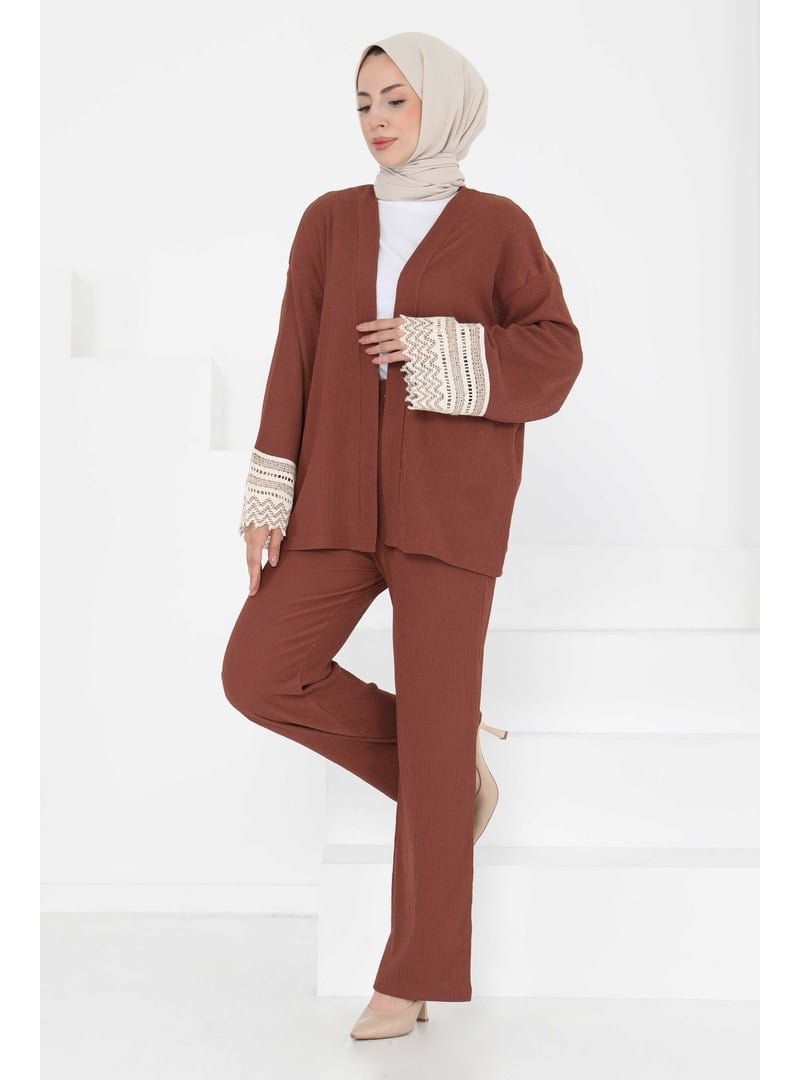 Tofisa Kahve Kimono İkili Takım