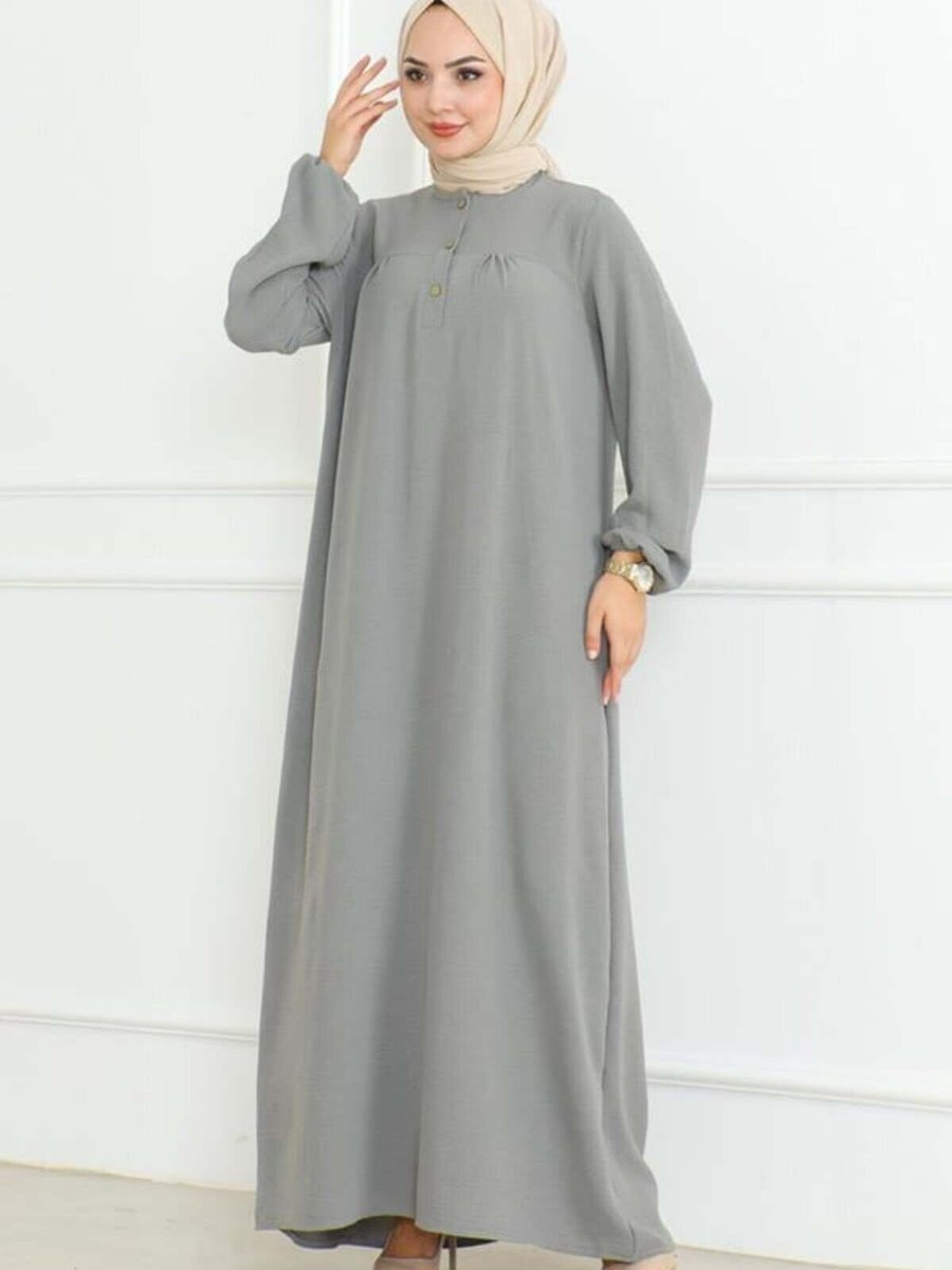 Mec Fashion Gri Asya Aerobin Elbise
