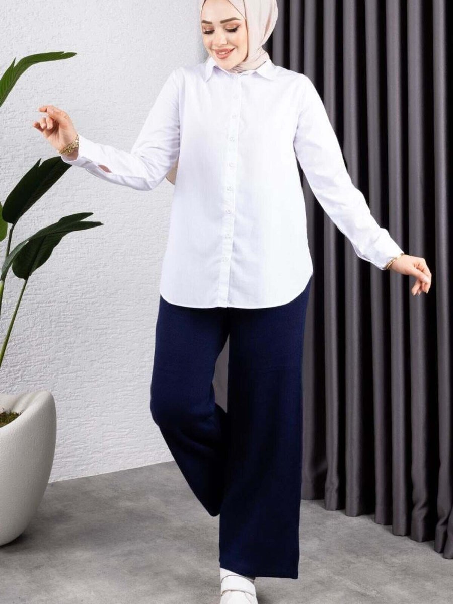 Mec Fashion Lacivert Triko Pantolon