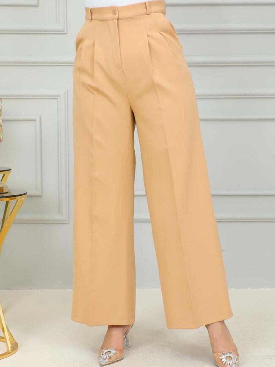 Mec Fashion Camel Palazzo Pantolon