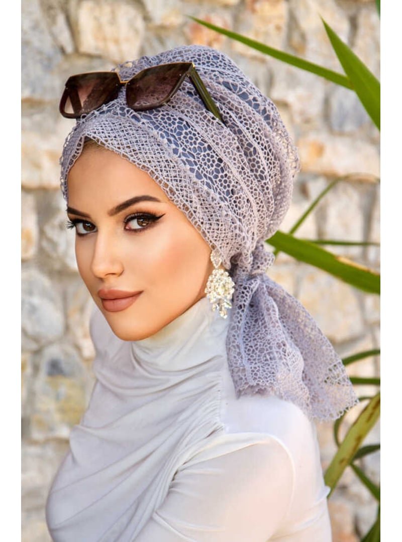 AİŞE TESETTÜR Dantel Tokalı Bone