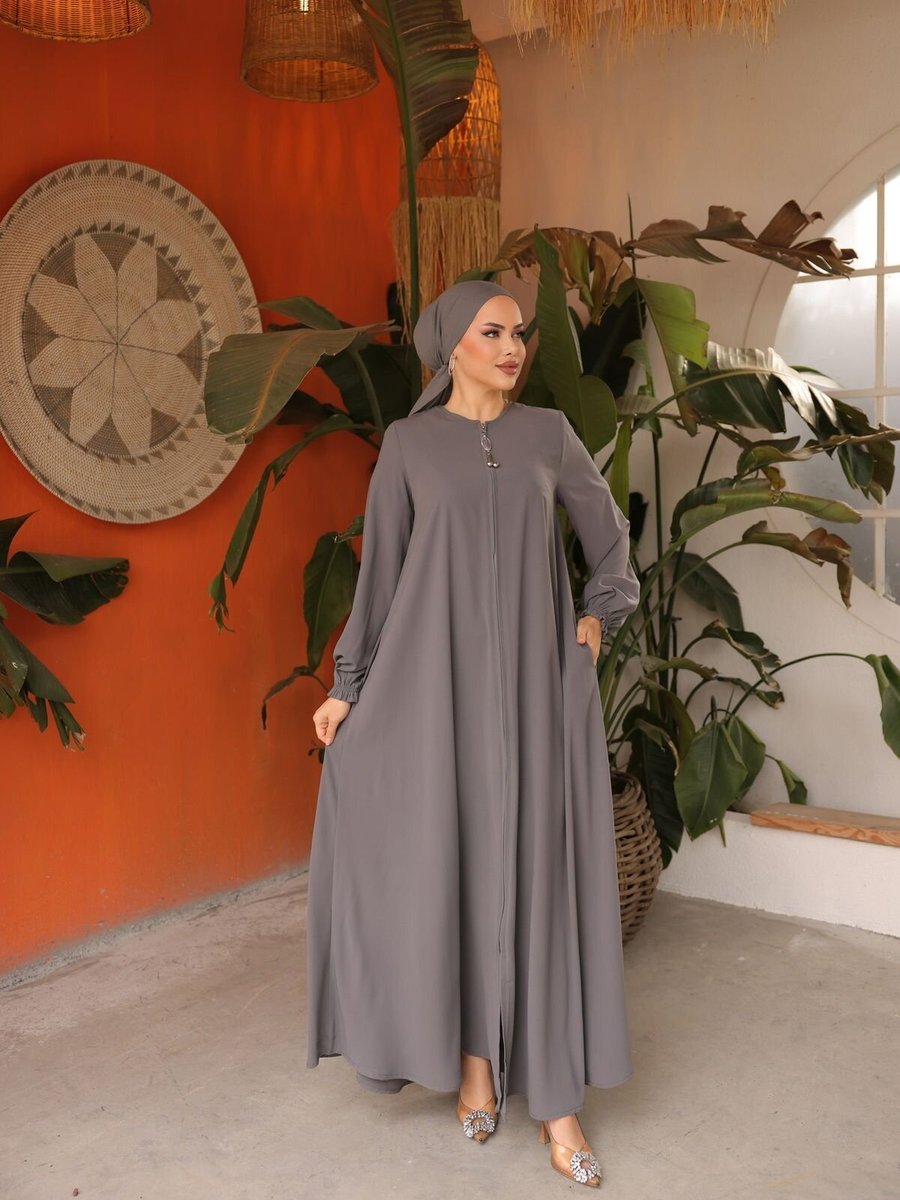 Nissra Koyu Gri Füme Mevlana Ferace