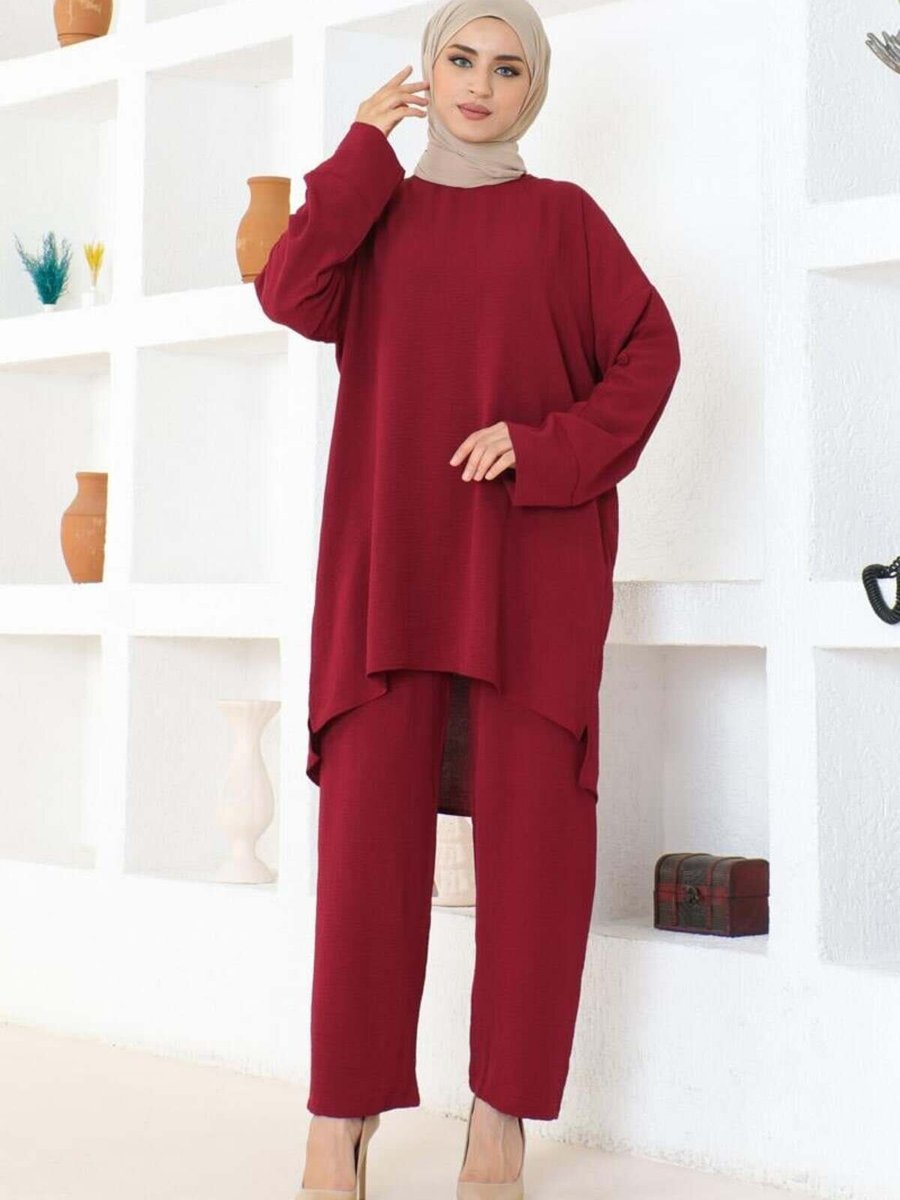 Mec Fashion Bordo Lina Aerobin İkili Takım